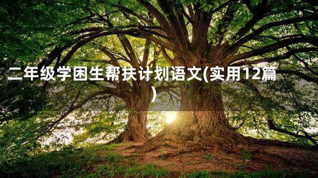 二年级学困生帮扶计划语文(实用12篇)
